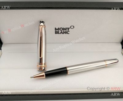 Mont blanc Fake Pen Meisterstuck Rose Gold Trim Wavy Rollerball pen